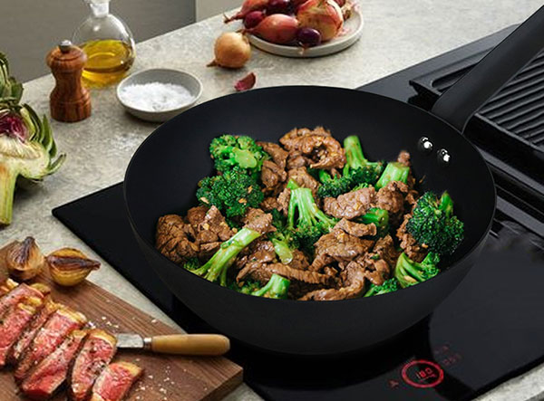 Factory Natural Nonstick Deep Carbon Steel Stir Frying Wok