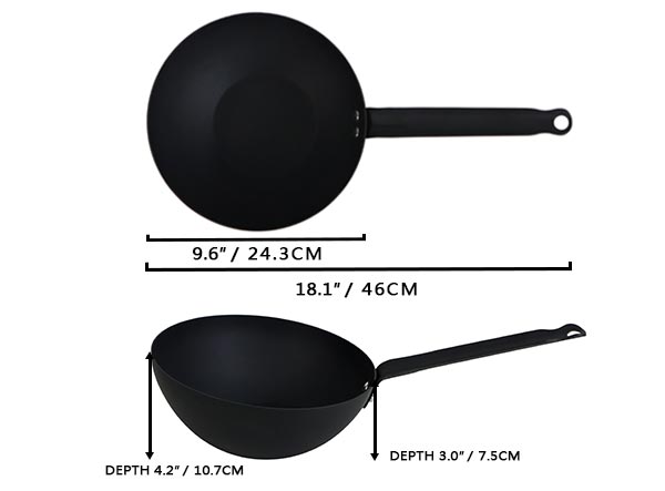 Factory Natural Nonstick Deep Carbon Steel Stir Frying Wok