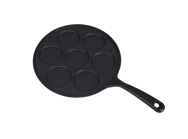 Pre-seasoned Cast Iron 7 Hole Blinis Pan