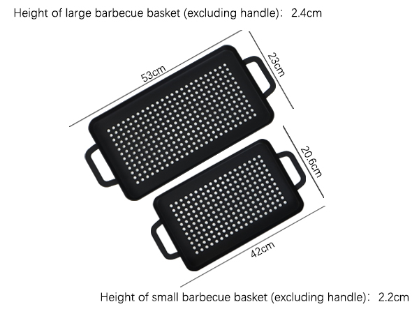 Factory Seasoned Outdoor BBQ Carbon Steel Grill Basket