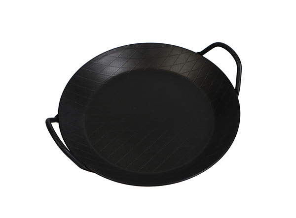 Custom Made Twill Carbon Steel Paella Pan with Double Handles