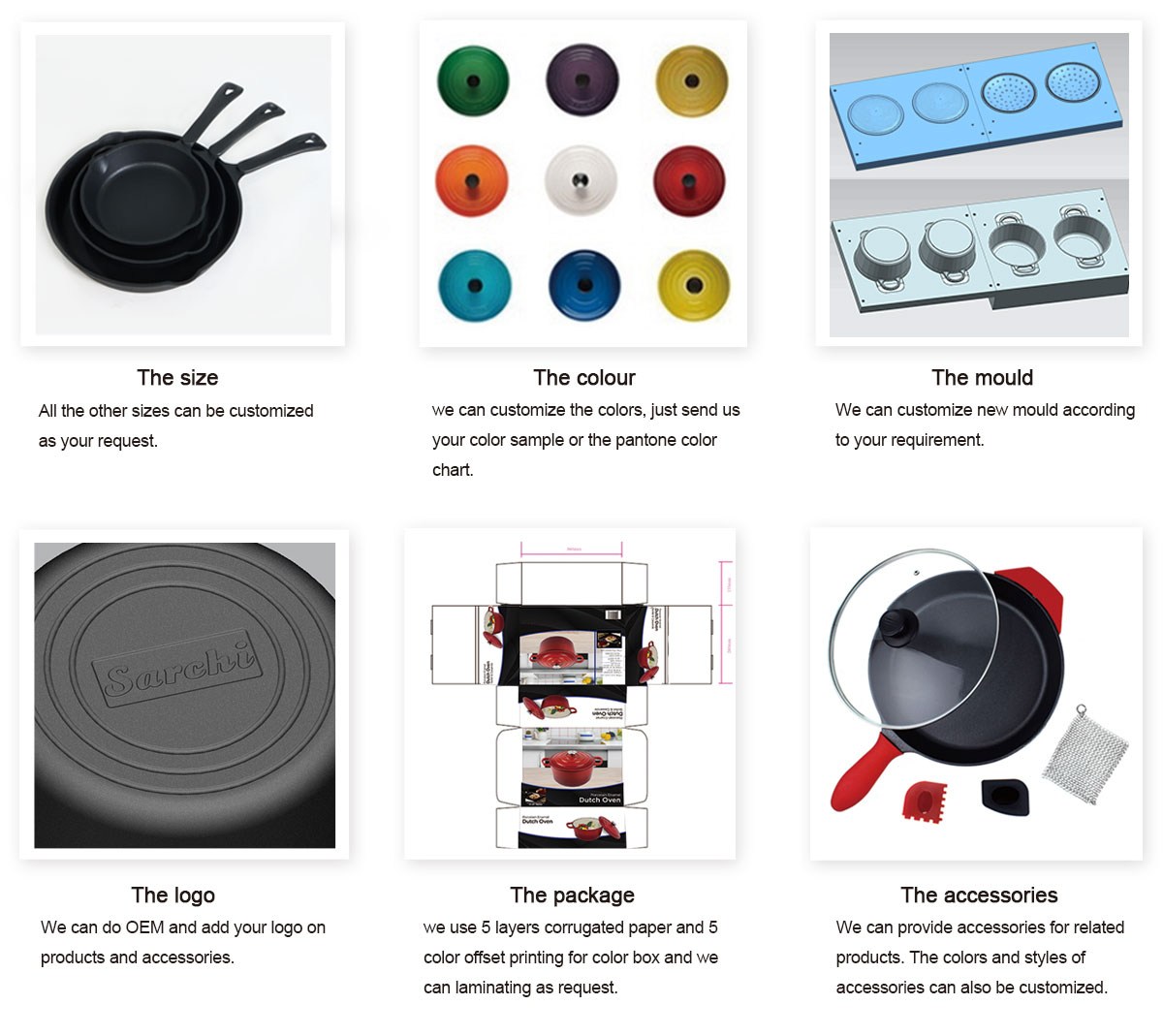 Anti-rust nitriding cast iron skillet