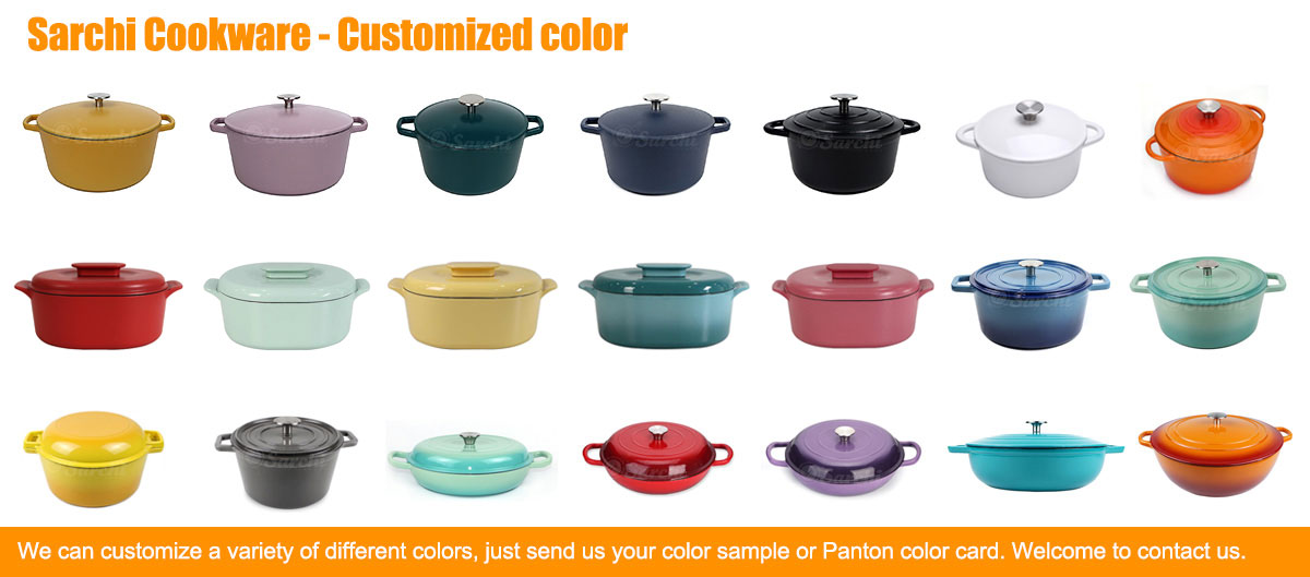 6.5 Quart Gradient Pumpkin Enameled Cast Iron Soup Pot With Lid