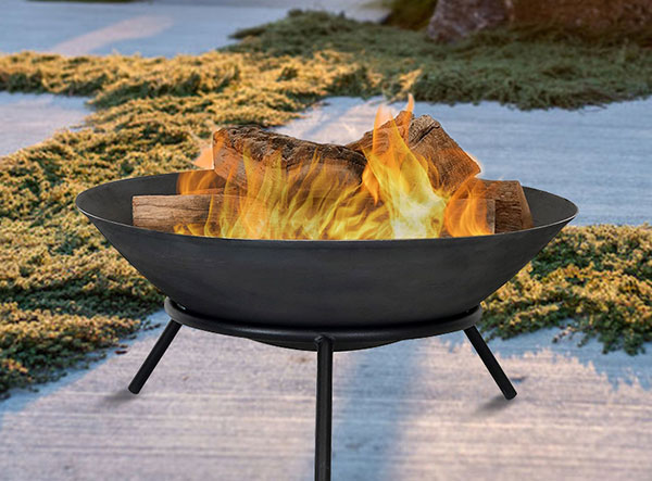 Garden Patio Heater Wood Burning Corten Bonfire Bowl with Stand