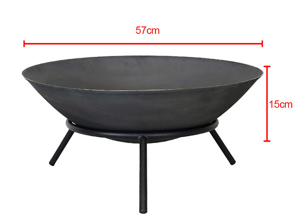 Garden Patio Heater Wood Burning Corten Bonfire Bowl with Stand