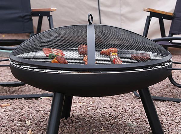 Portable 23'' Three-Legged Outdoor Fire Bowl