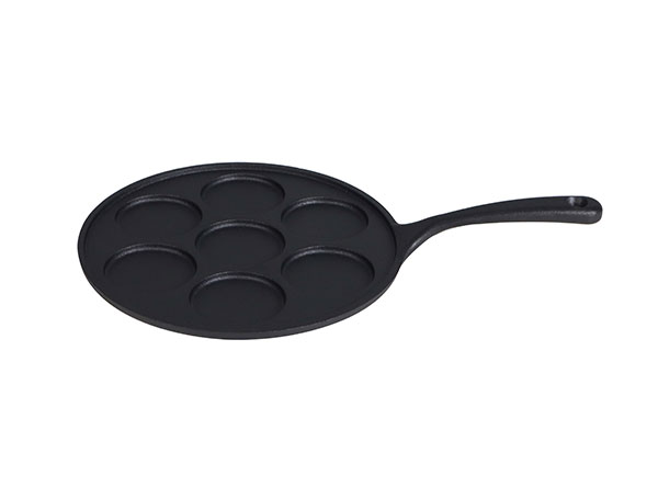 Pre-seasoned Cast Iron 7 Hole Blinis Pan