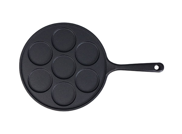 Pre-seasoned Cast Iron 7 Hole Blinis Pan