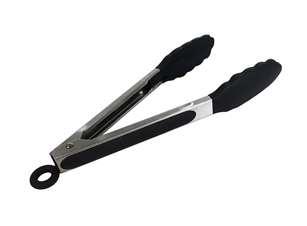 Heat Resistant BBQ Stainless Steel Kitchen Tongs with Silicon Tips