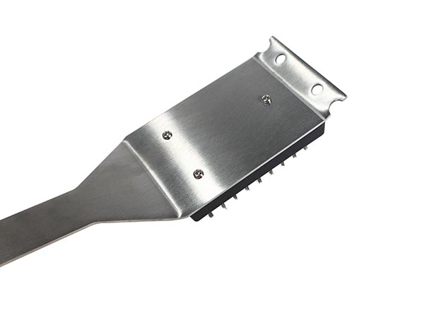 Replaceable Stainless Steel Bristles Head Barbecue Brush and Scraper