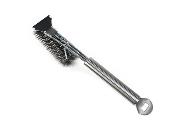 Outdoor Grill Accessories 3-Branch Metal BBQ Brush