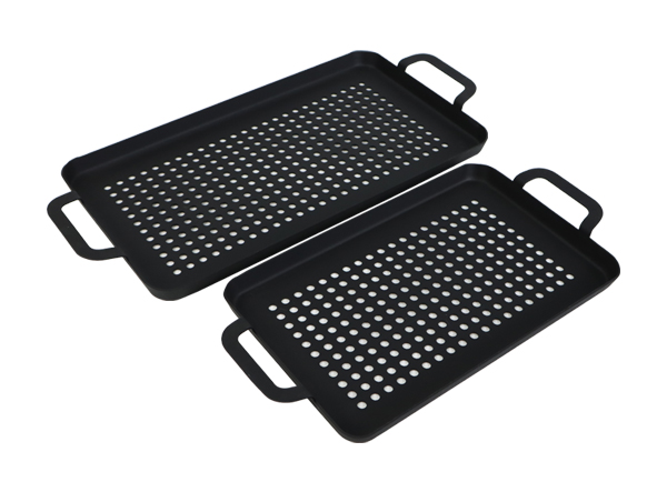 Factory Seasoned Outdoor BBQ Carbon Steel Grill Basket