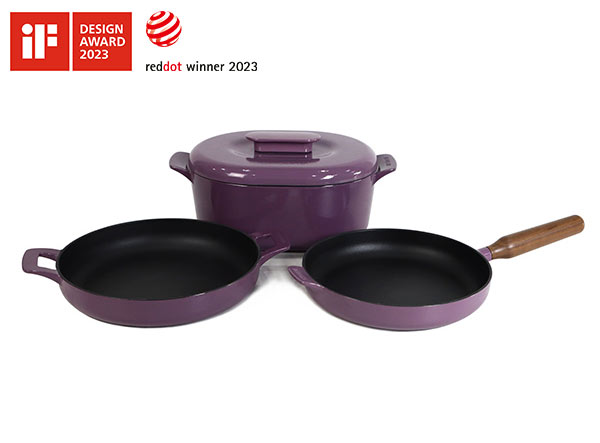 New Noble Purple Enameled Cast iron Cookware Set