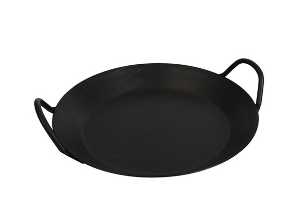 Custom Made Twill Carbon Steel Paella Pan with Double Handles