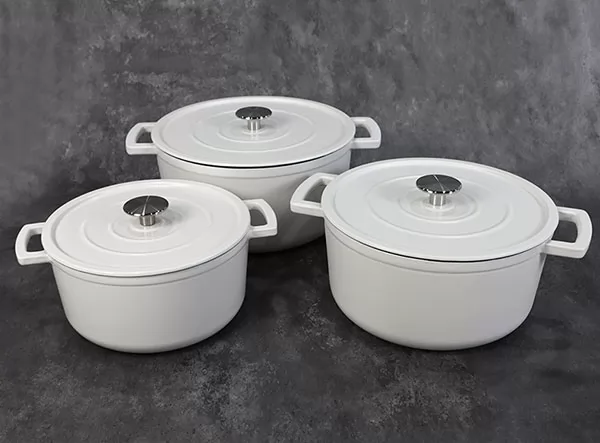 Sarchi 5 Quart Round Enameled Cast Iron Stock Pots