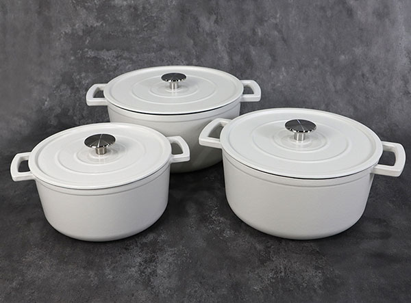 Sarchi 5 Quart Round Enameled Cast Iron Stock Pots