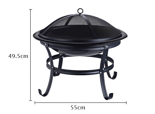 Wholesale 22 Inches Portable Wood Burning Steel BBQ Grill Fire Pits